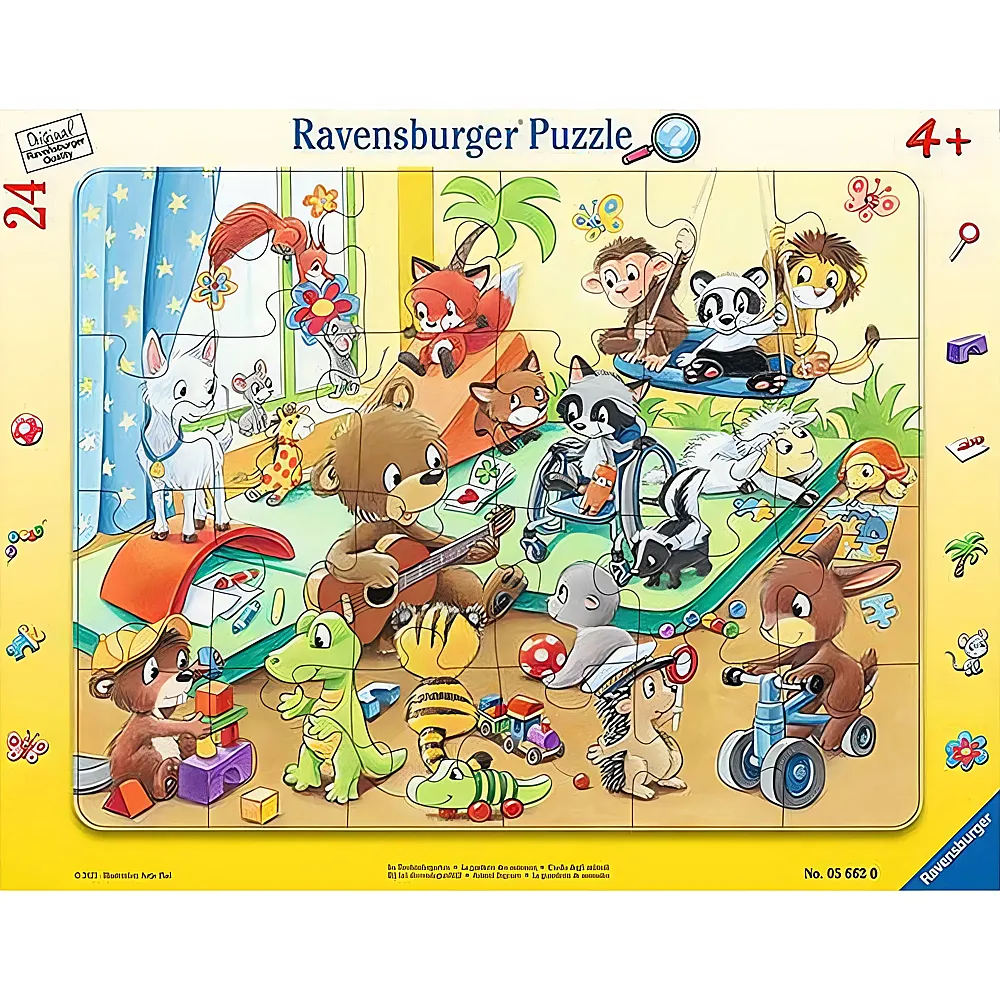 Ravensburger Puzzle Im Tierkindergarten 24Teile | Rahmenpuzzle