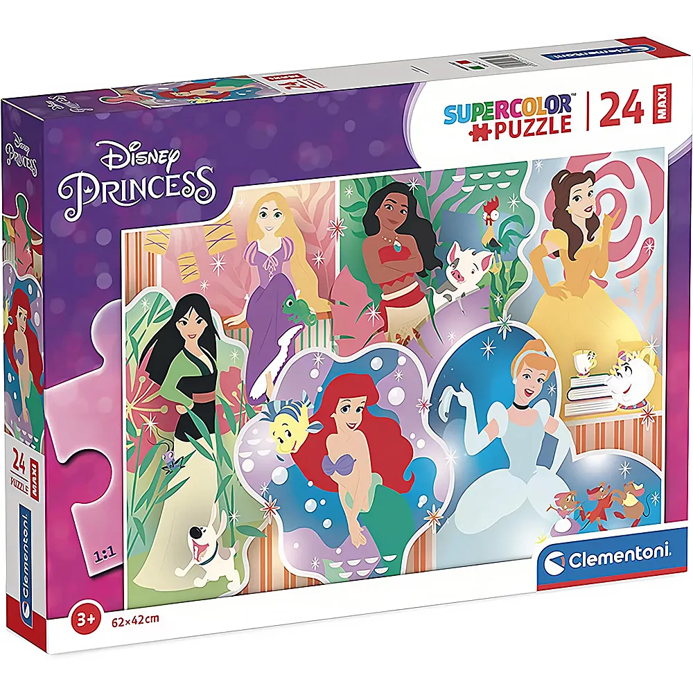Clementoni Puzzle Supercolor Maxi Disney Princess 24XXL