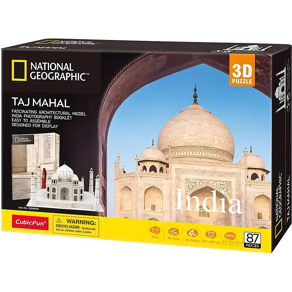Cubic Fun Puzzle National Geographic 3D Taj Mahal 87Teile