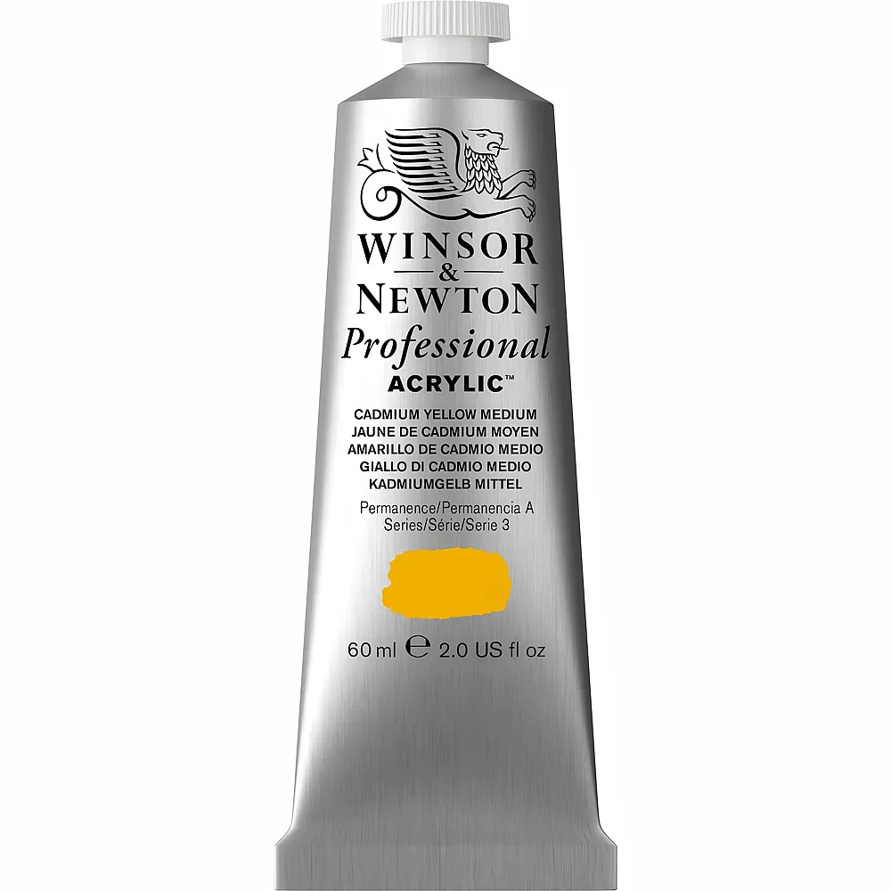 meinspielzeug - Winsor & Newton Professional Acrylfarbe Kadmiumgelb Mittel 60ml | Farbe & Kreide