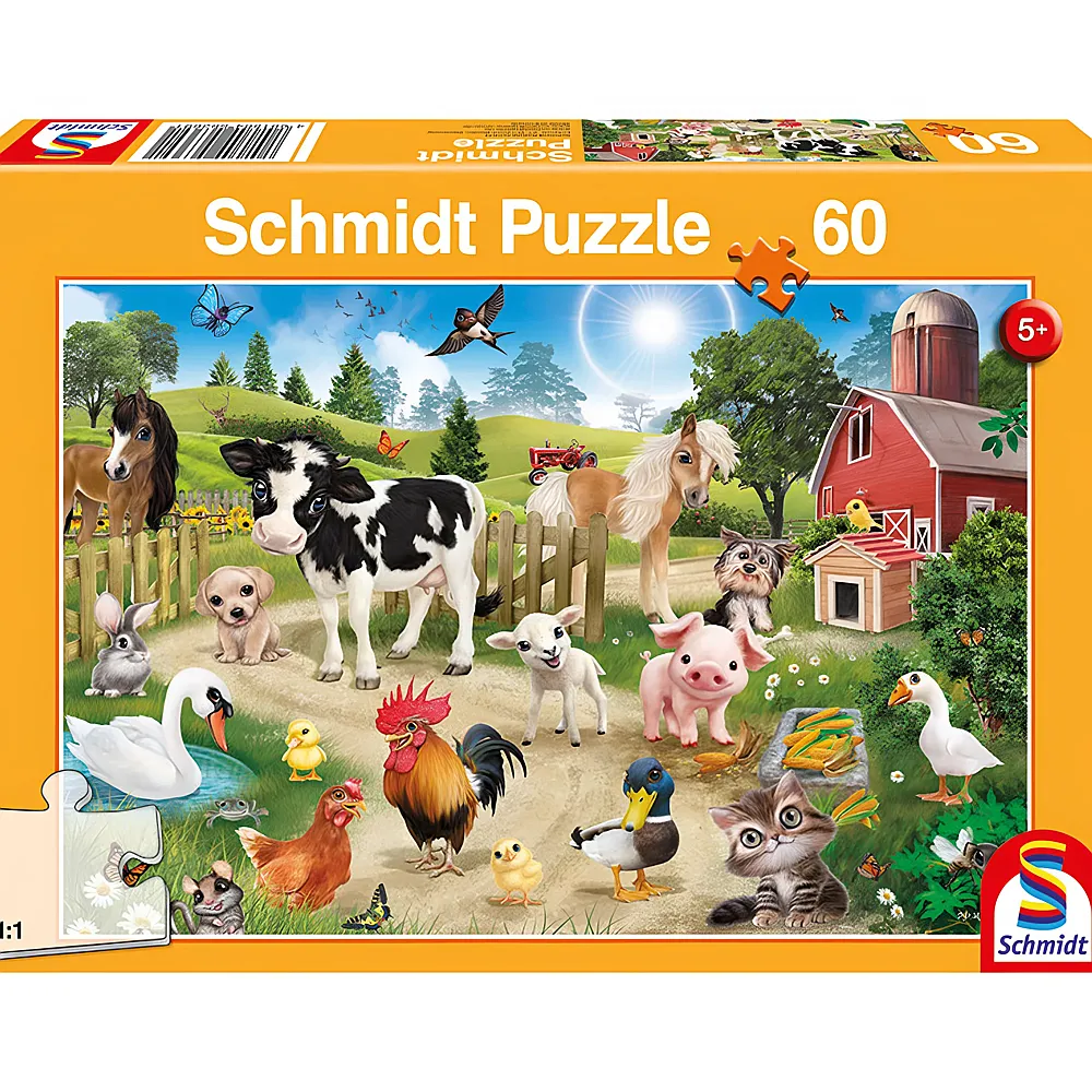 Schmidt Puzzle Animal Club, Bauernhoftiere 60Teile