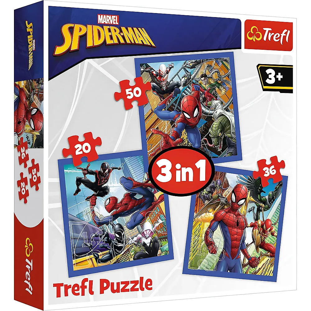 Trefl Puzzle Spiderman 3in1 Spider Force 20-50