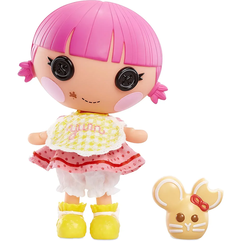 Lalaloopsy Littles Puppe - Sprinkle Spice Cookie mit Keksm�uschen - 18 cm B�ckerpuppe mit rosa & gelbem Outfit - 2-in-1