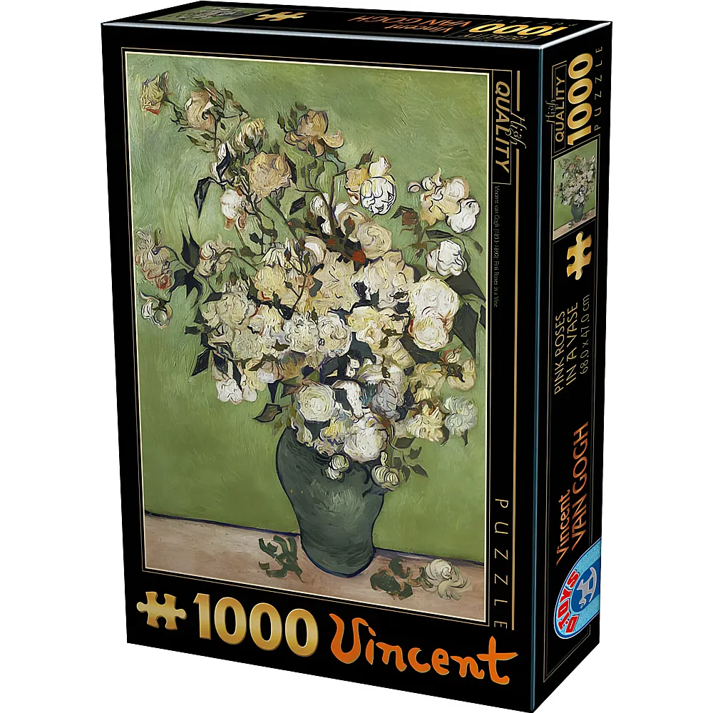 DToys Puzzle Vincent Van Gogh - Pink Roses - 1000 Teile