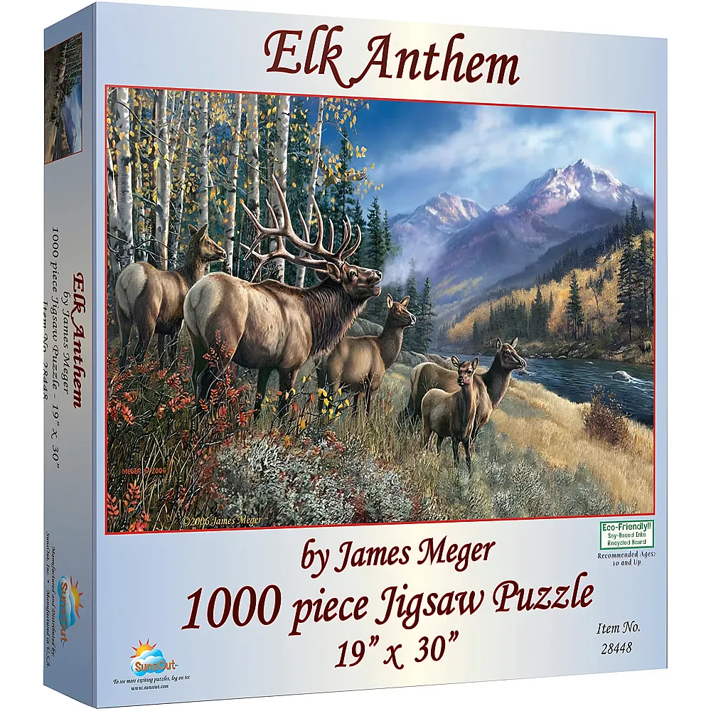 SunsOut Puzzle James Meger Elk Anthem - 1000 Teile