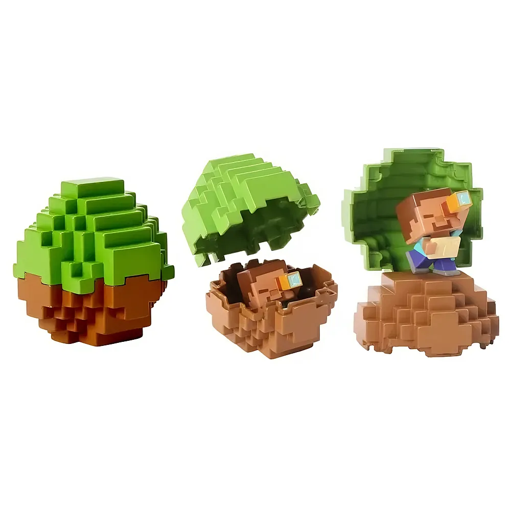 Mattel Minecraft Mini Mode Ei ass. 24 Spwan, 7-fach ass., Ei, Mini Mode Figur, ab 6 Jahren