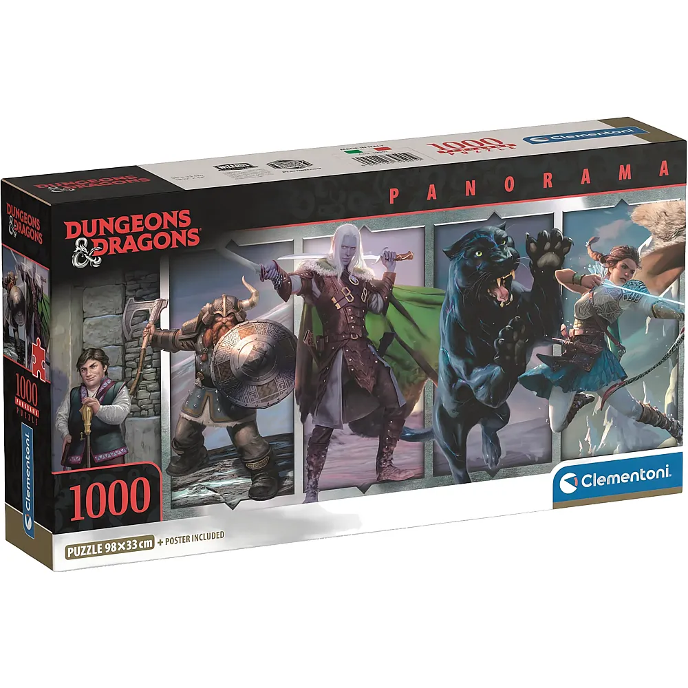 Clementoni Puzzle Panorama Dungeons & Dragons - 1000 Teile