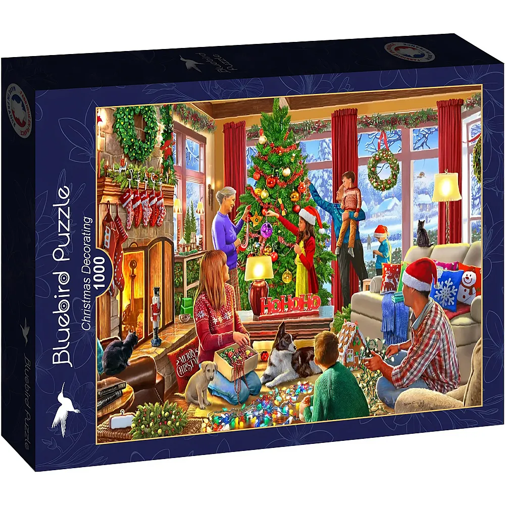 Bluebird Puzzle Steve Crisp Christmas Decorating 1000Teile