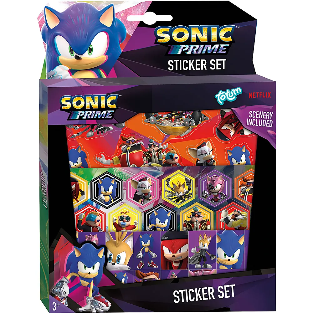 Totum Stickers Sonic Aufkleber-Set