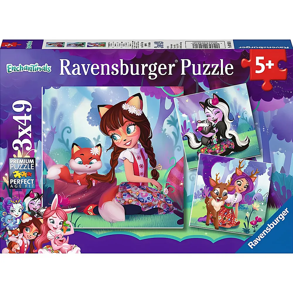 Ravensburger Puzzle Die wundervolle Welt der Enchantimals 3x49