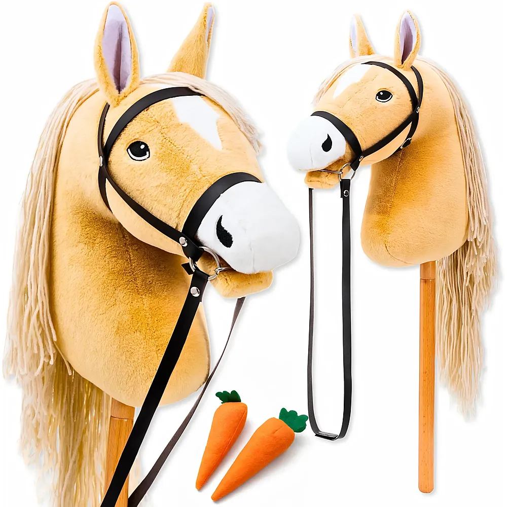 Hoofly Hobby Horse Grosses Steckenpferd Haflinger mit Trense
