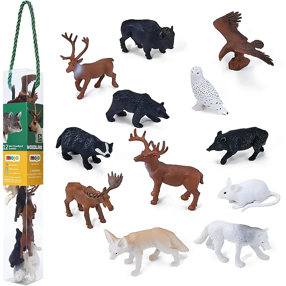 Mojo WildLife Mini-Spielset Waldtiere - 12 Teile