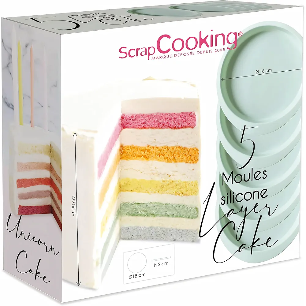 ScrapCooking 5er Silikonform Layer Cake