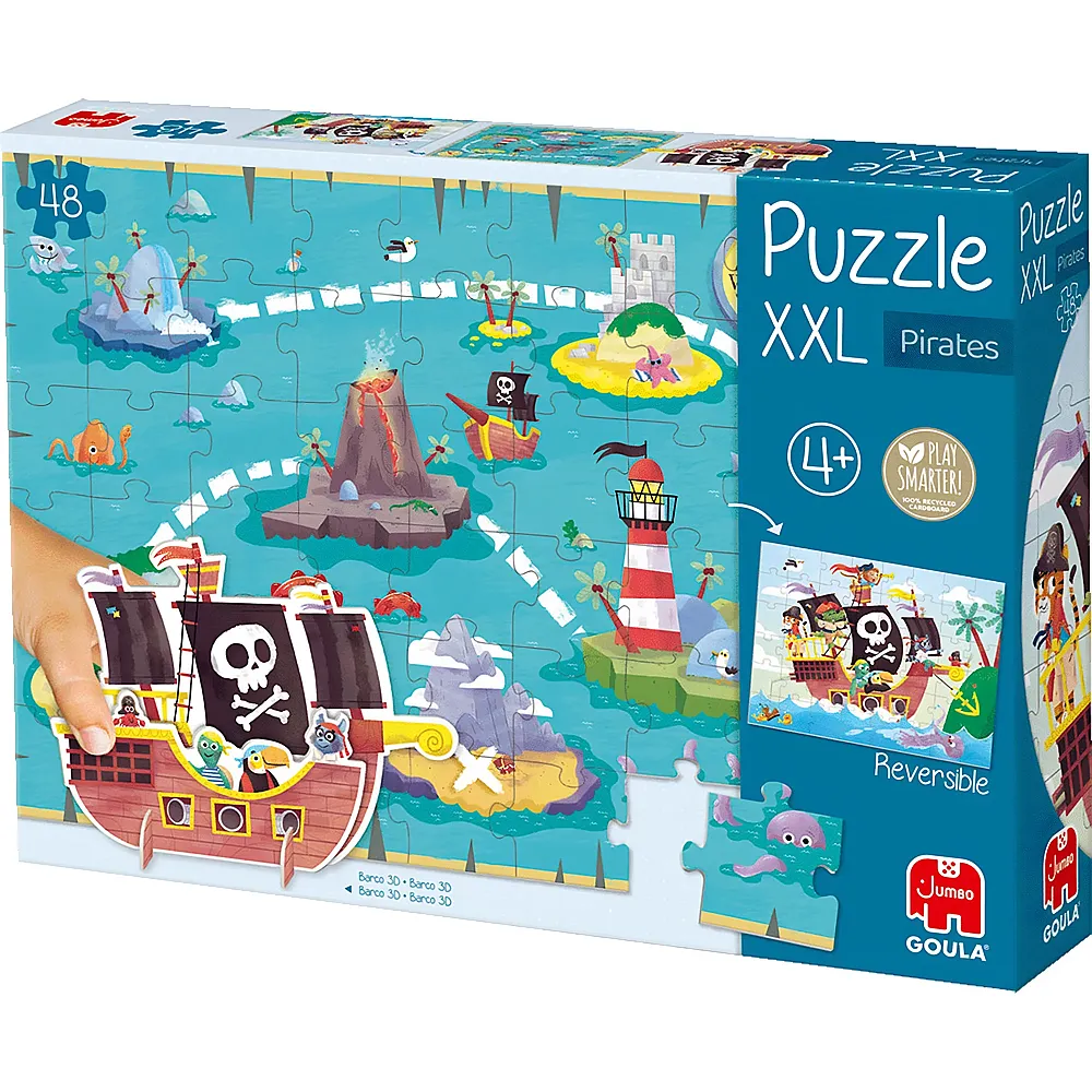 Goula Puzzle Piraten beidseitig verwendbare Teile 48XXL