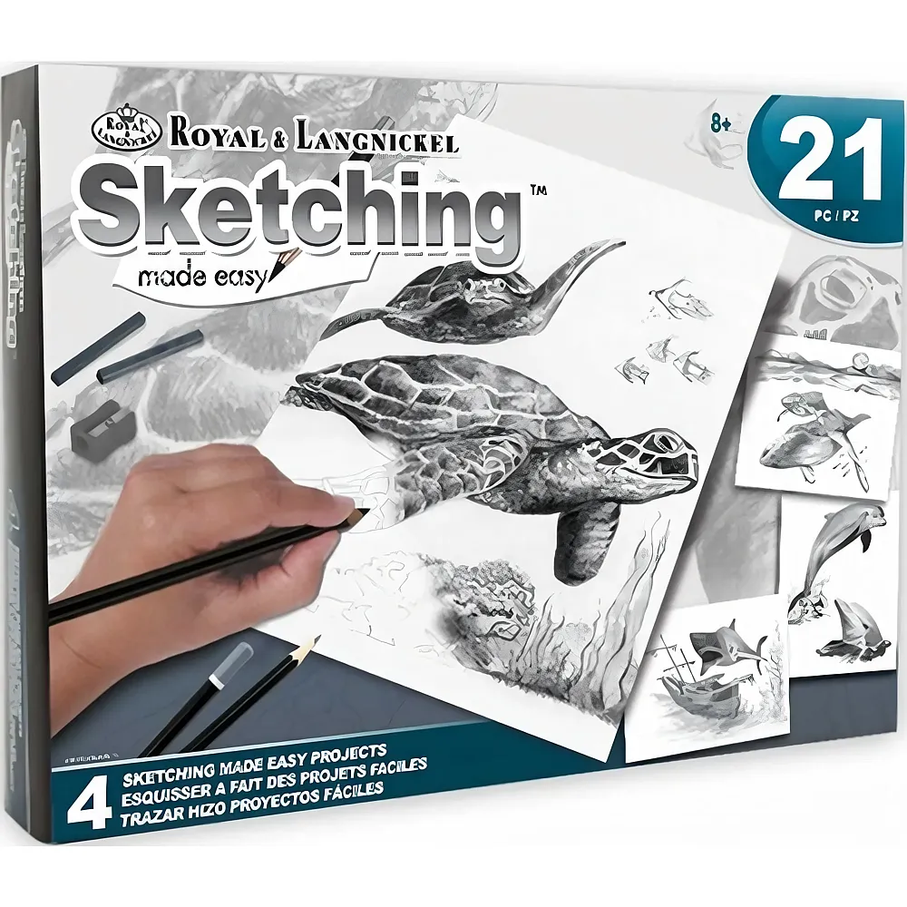Royal & Langnickel R&l Coffret Dessin/esquisse 4 Projets Animaux Marins 21pcs - Suche