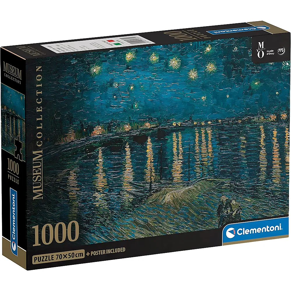 Clementoni Puzzle Museum Collection Starry Night Over The Rhone - 1000 Teile