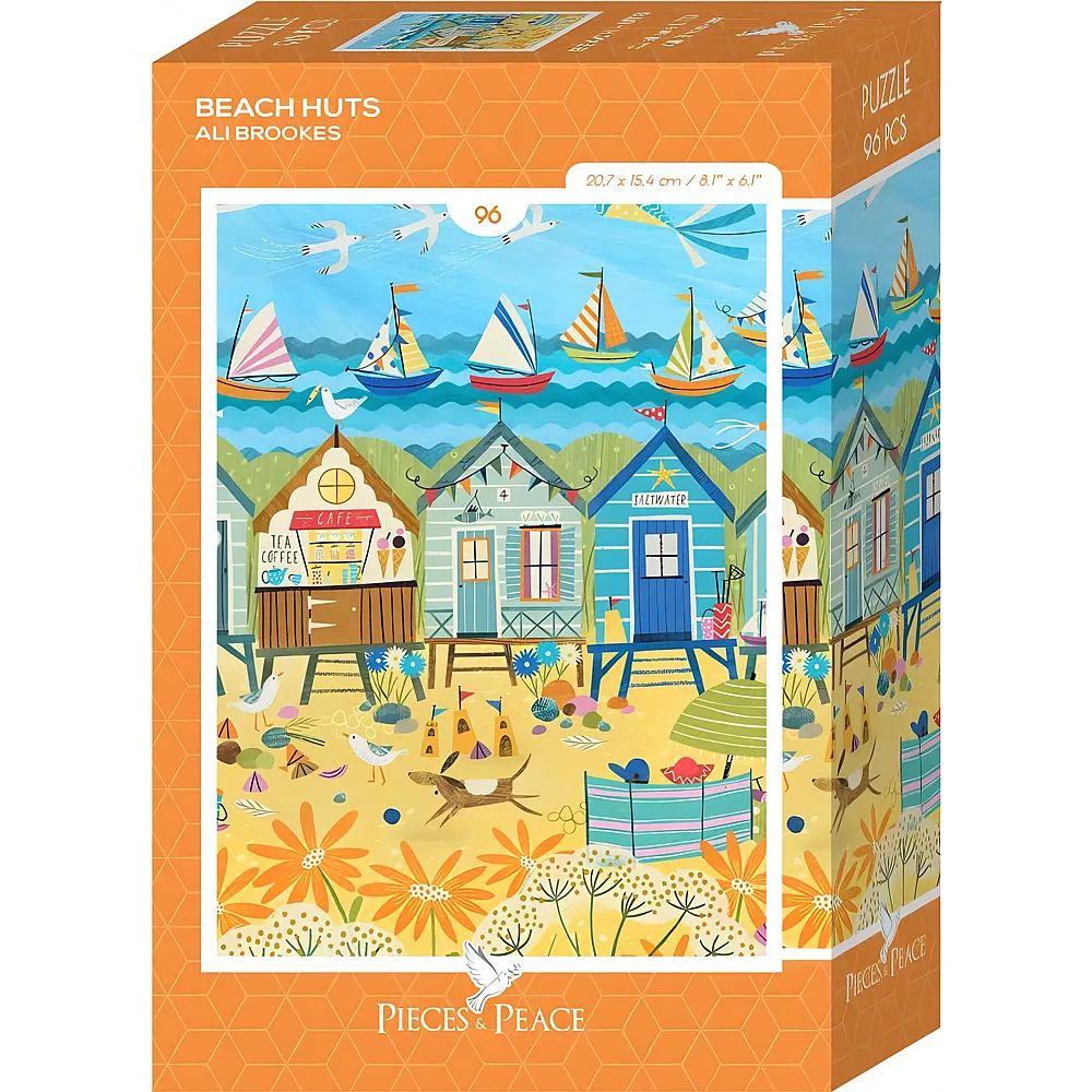 Pieces & Peace Puzzle Mini Beach Huts - 96 Teile