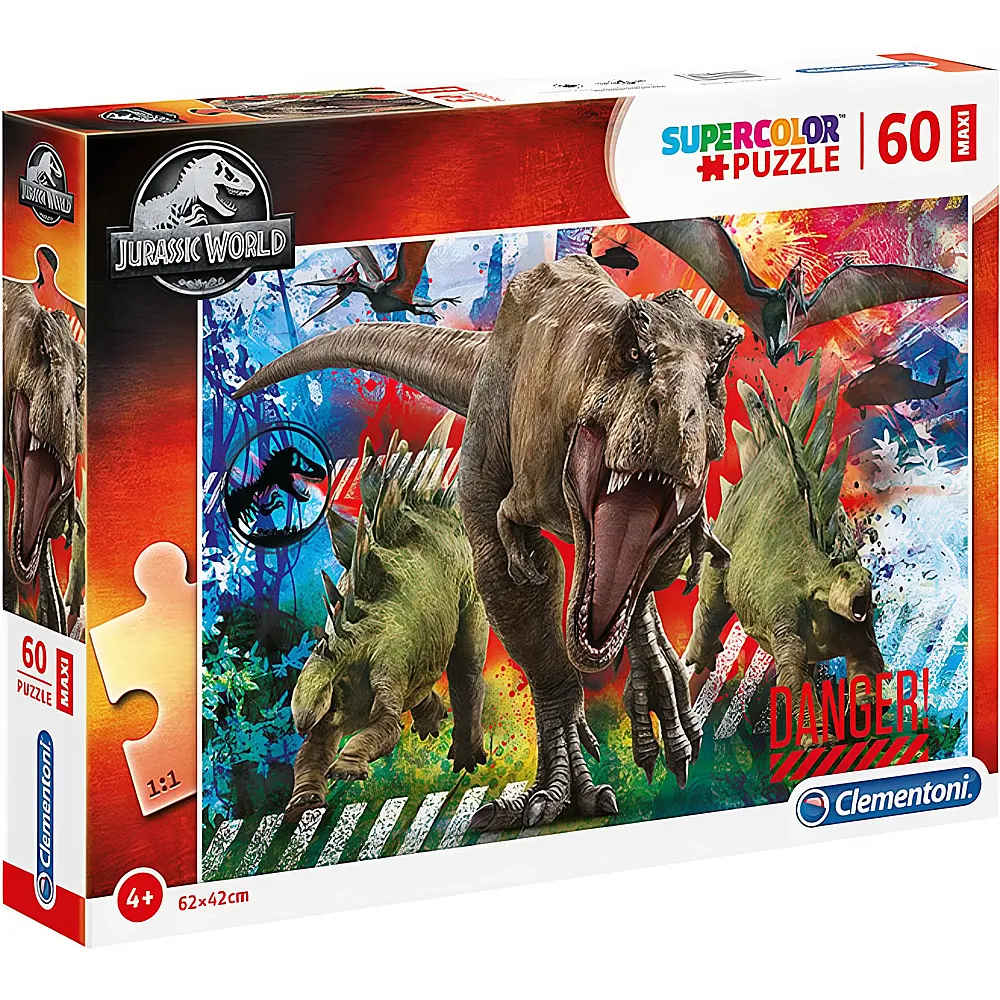 Clementoni Puzzle Supercolor Maxi Jurassic World 60XXL