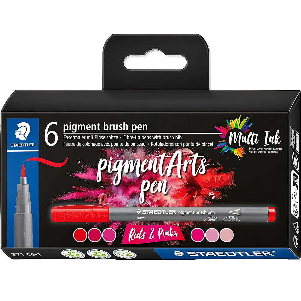 Staedtler Pigment Brush Pen - 6 Teile