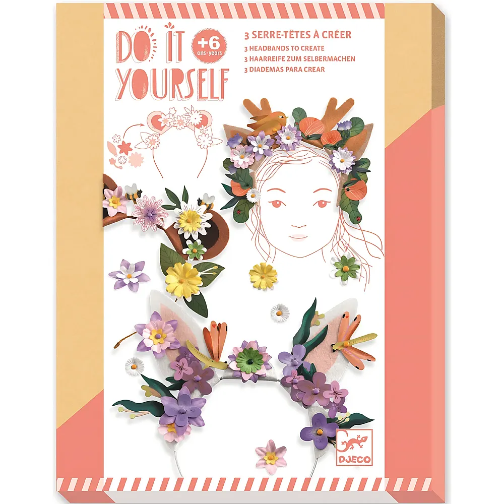 Djeco DIY Haarreifen Blumenfreunde