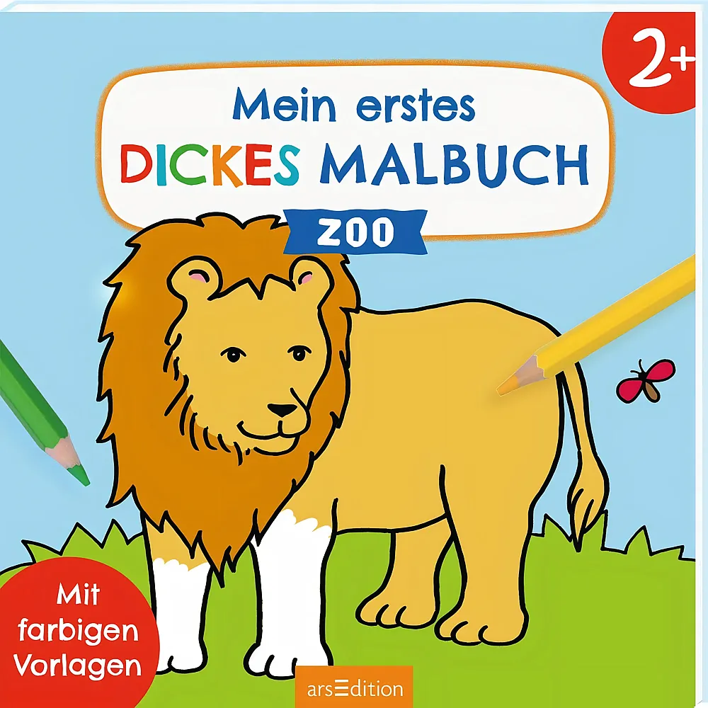 ars Edition Mein erstes dickes Malbuch - Zoo