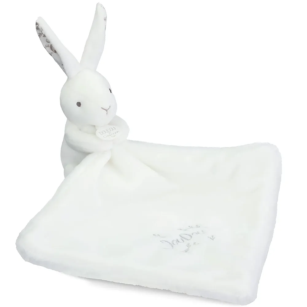Doudou et Compagnie Hase mit Schmusetuch Weiss - 10 cm