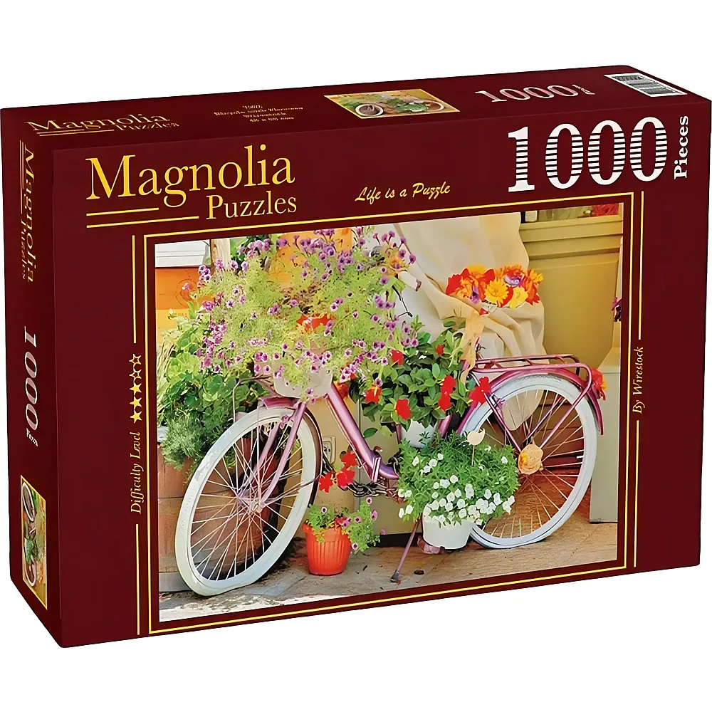 Magnolia Puzzle Bicycle with Flowers 1000Teile