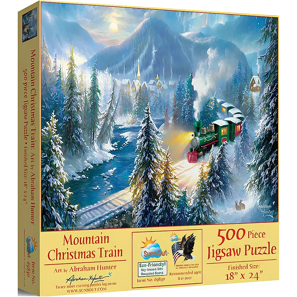 SunsOut Puzzle Bergweihnachtszug 500Teile