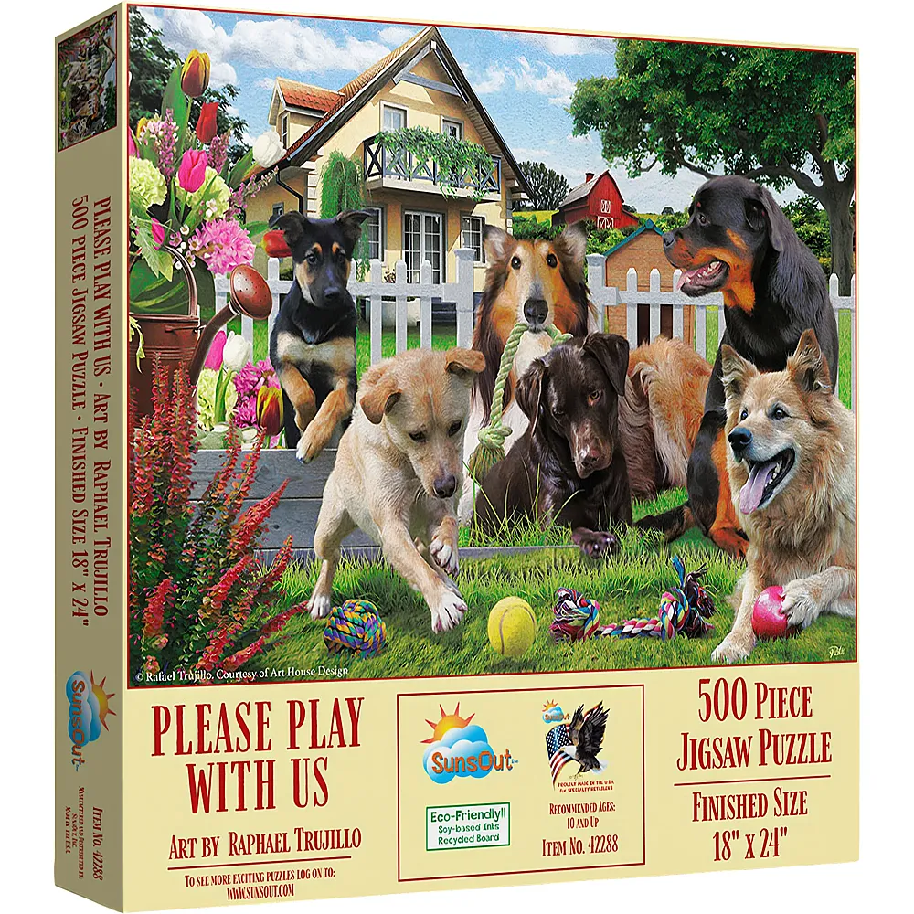 SunsOut Puzzle Rafael Trujillo Please Play With Us - 500 Teile