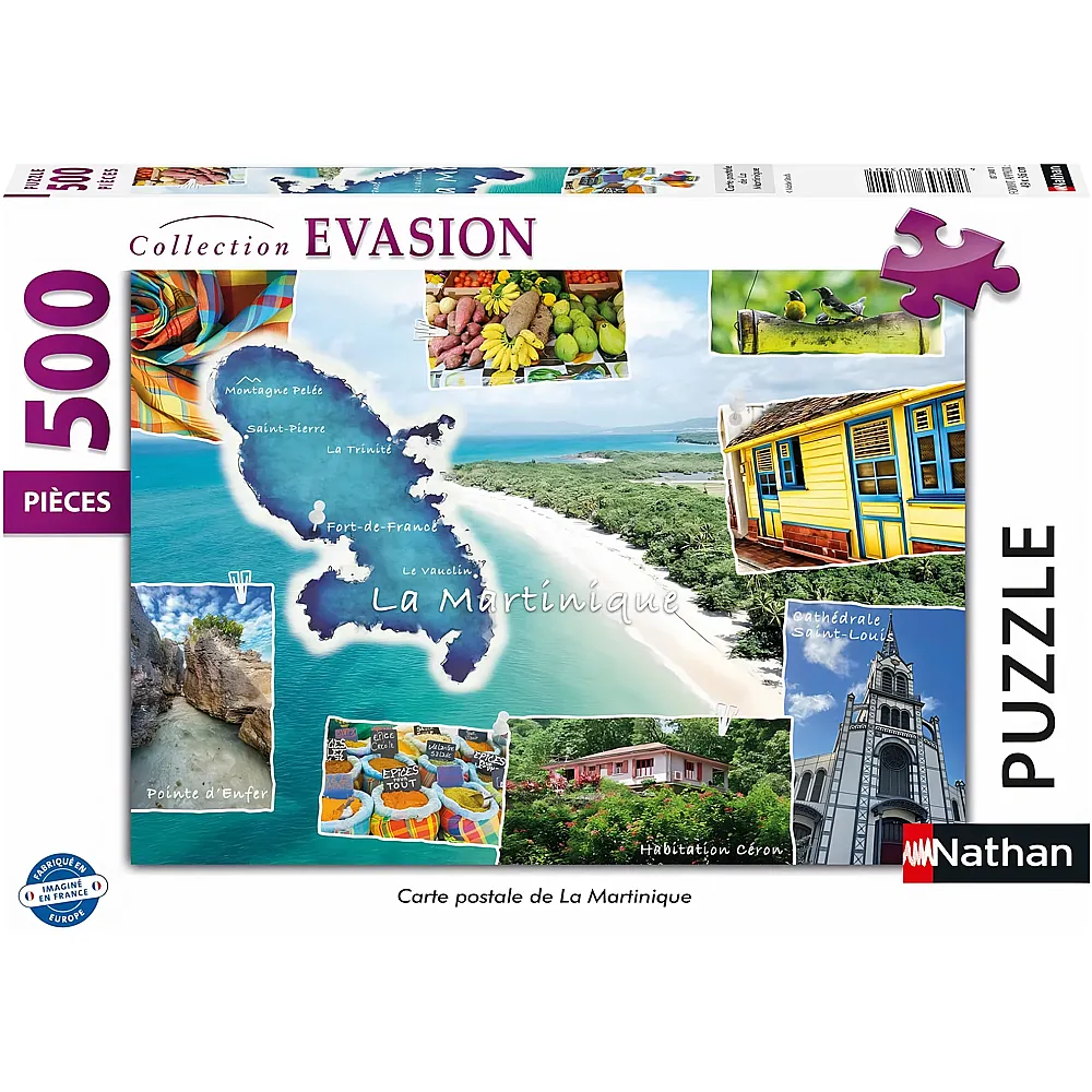 Nathan Puzzle Postcard from Martinique - 500 Teile