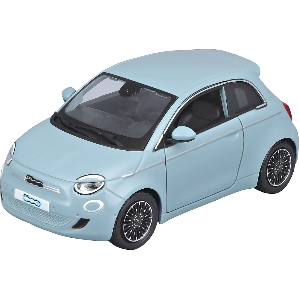 Bburago 1:24 Fiat 500e Blau