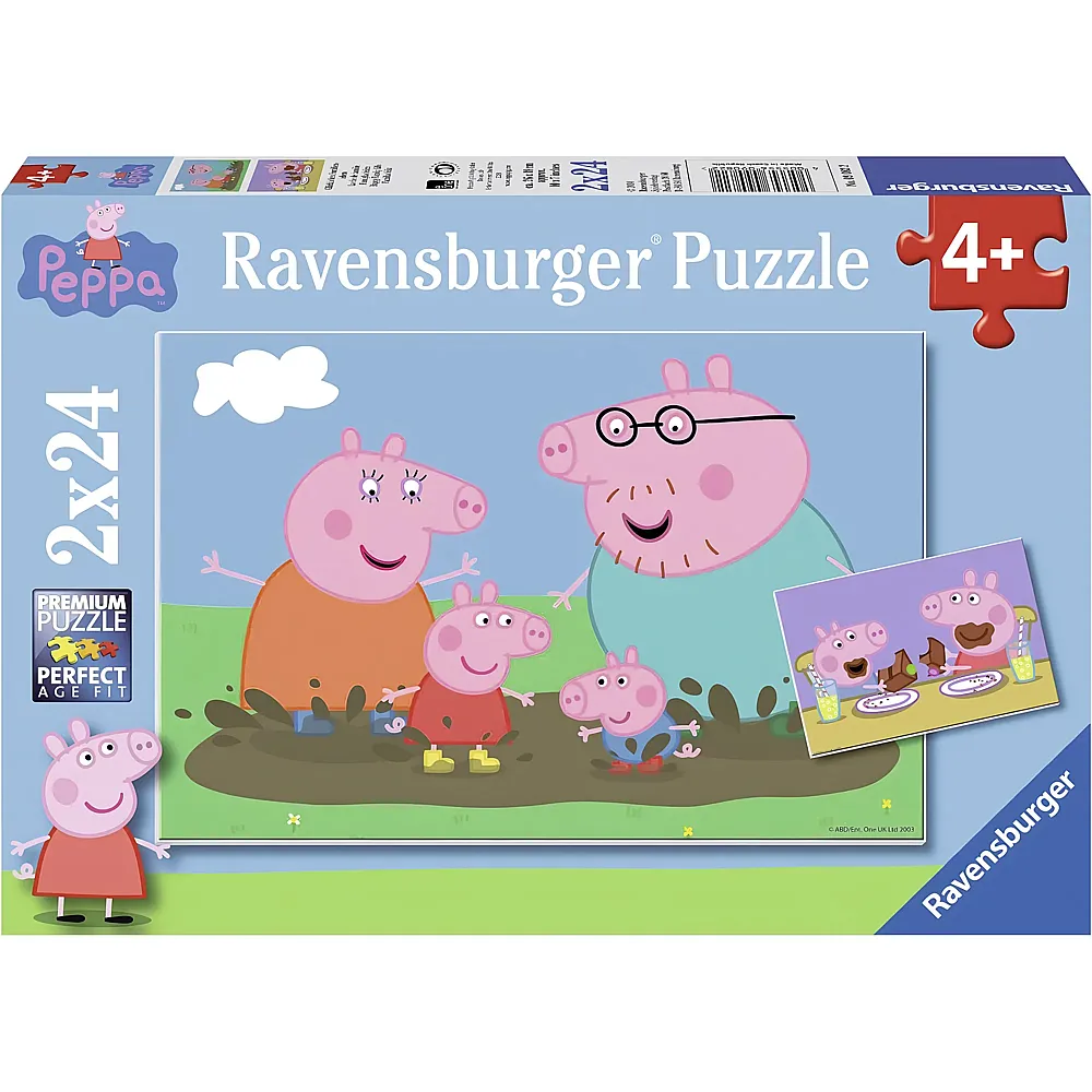 Ravensburger Puzzle Peppa Pig Familienleben 2x24