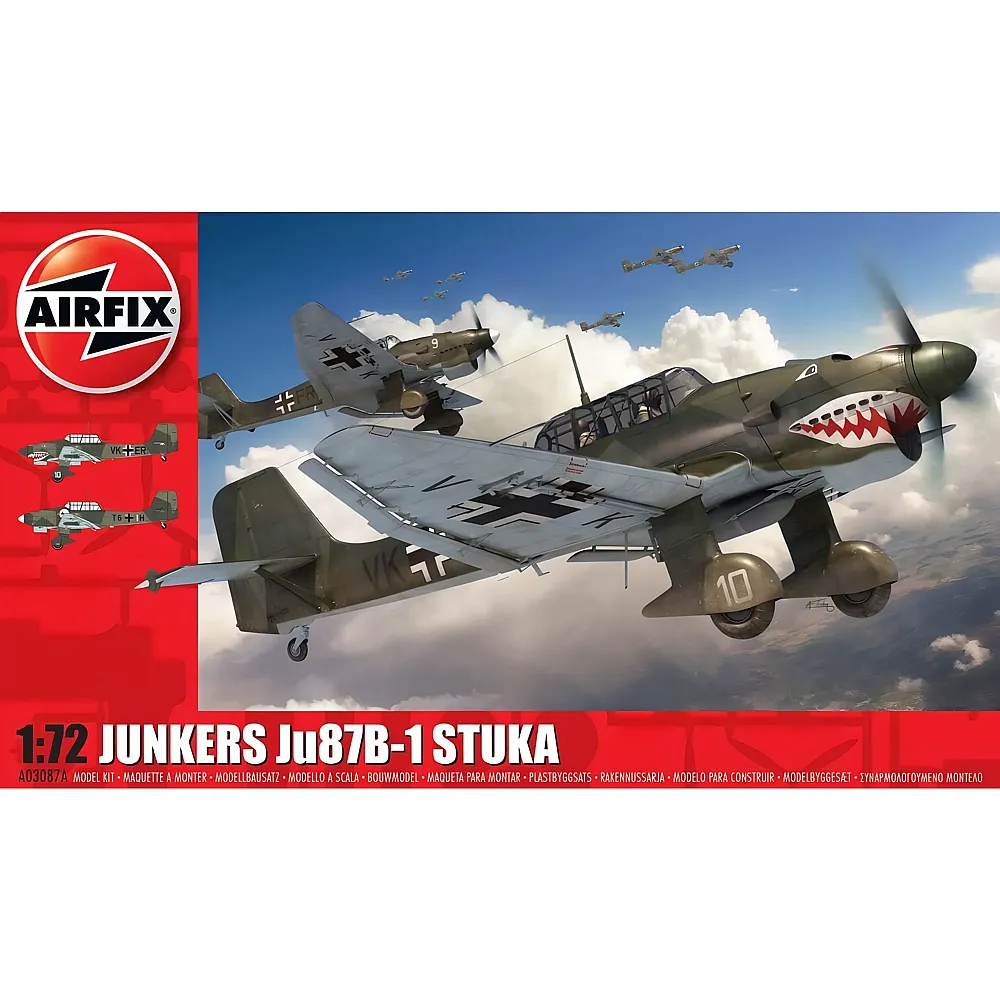 Airfix Junkers Ju87 B-1 Stuka 110Teile