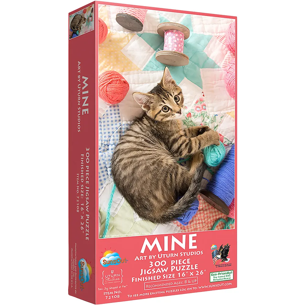 SunsOut Puzzle Uturn Studios Die Katze und ihre Pelote - 300 Teile