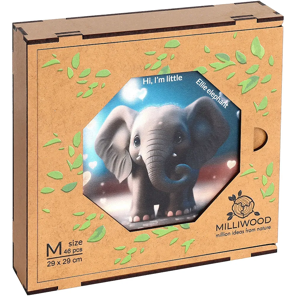 Milliwood Puzzle Ellie Elefant Oktagon - 48 Teile