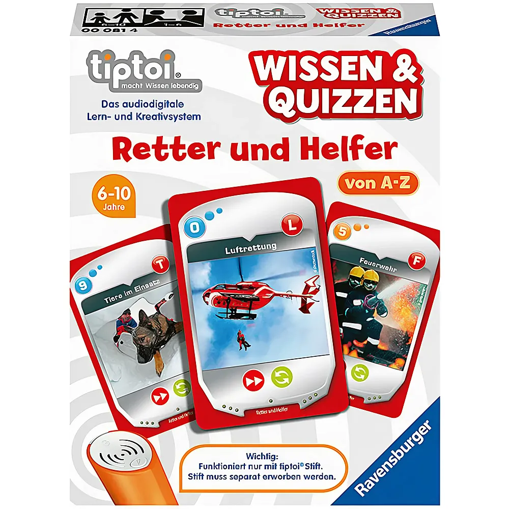 Ravensburger tiptoi Wissen & Quizzen Retter und Helfer