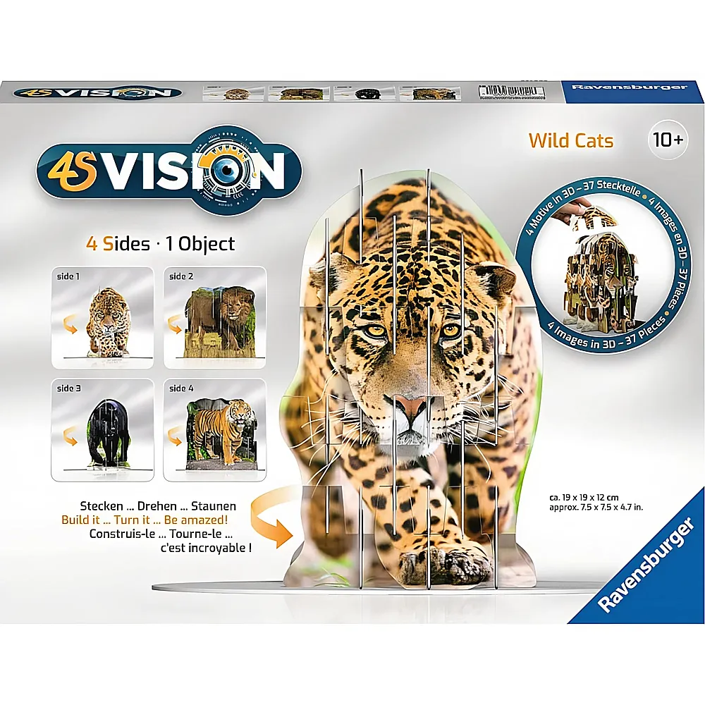 Ravensburger Puzzle 4S Vision Wild Cats 37Teile