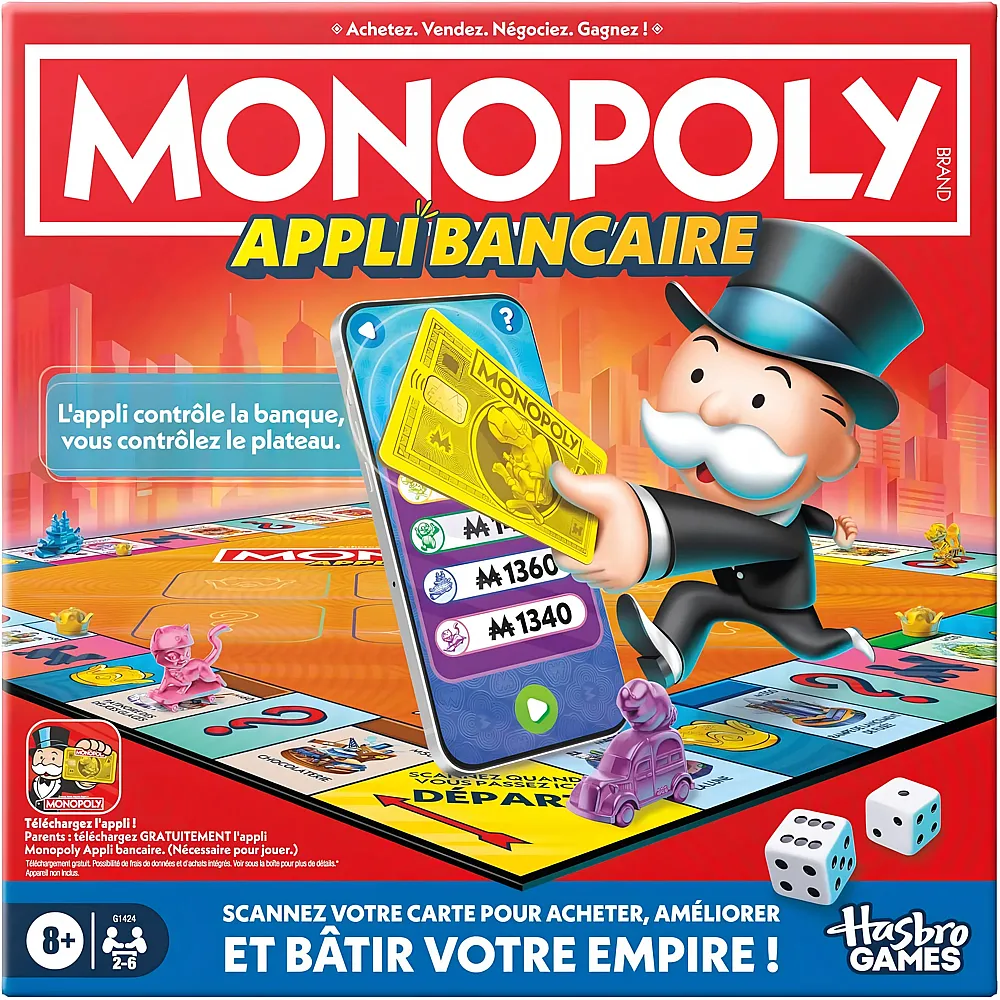 Hasbro Gaming Monopoly Appli Bancaire FR