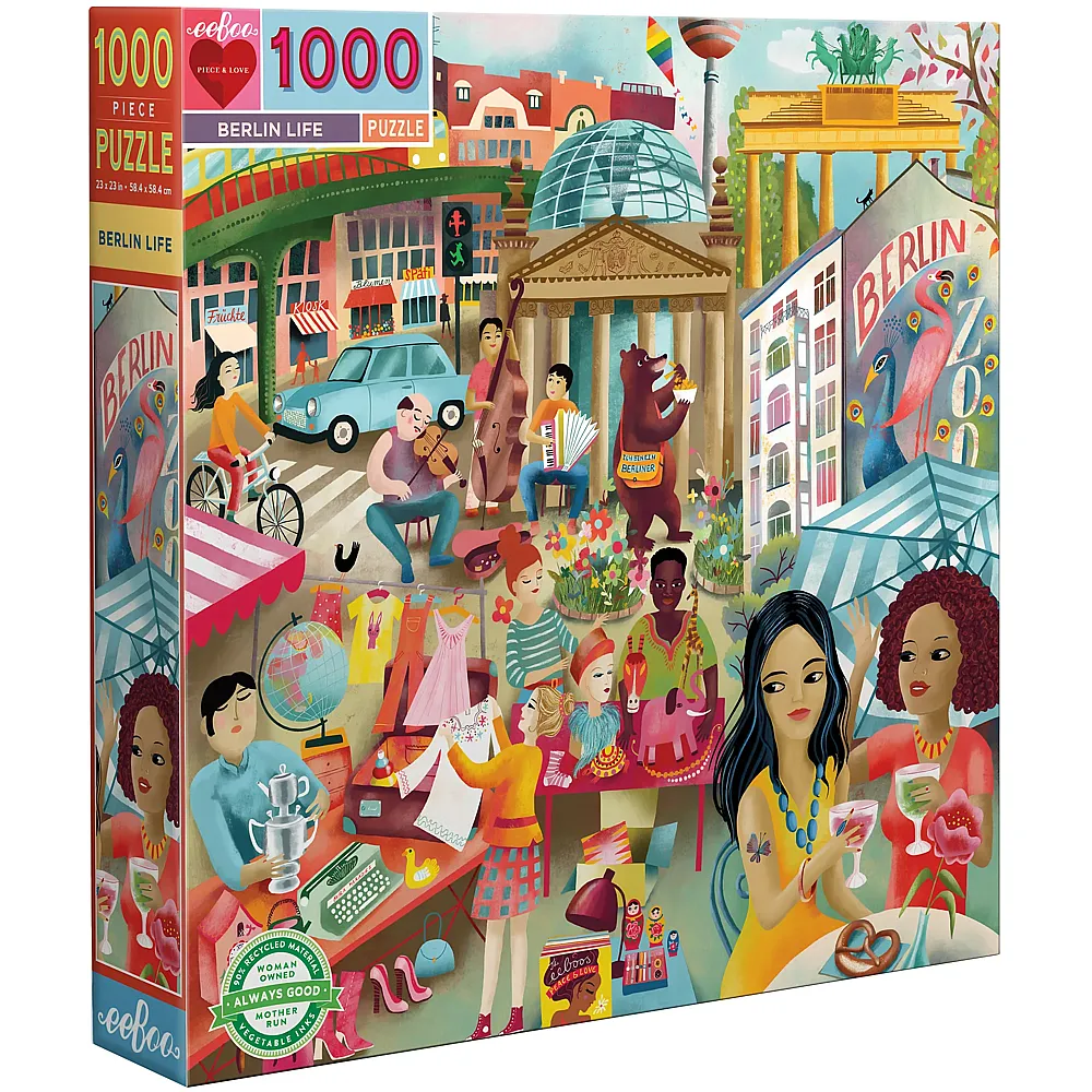 meinspielzeug - eeBoo Puzzle Berlin Life - 1000 Teile | Puzzle 1000 Teile
