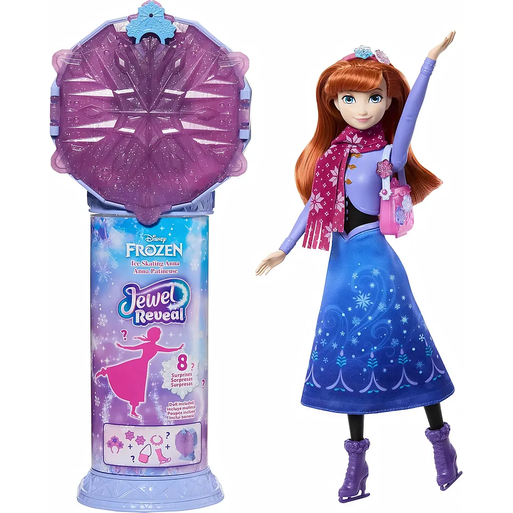 Mattel Jewel Reveal Disney Frozen Anna Eisl�uferin mit 8 �berraschungen