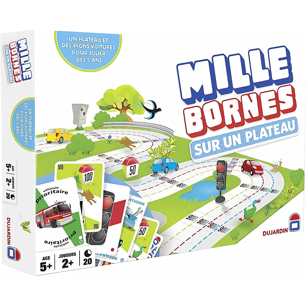 Dujardin Mille Bornes sur un plateau, f franz�sische Version