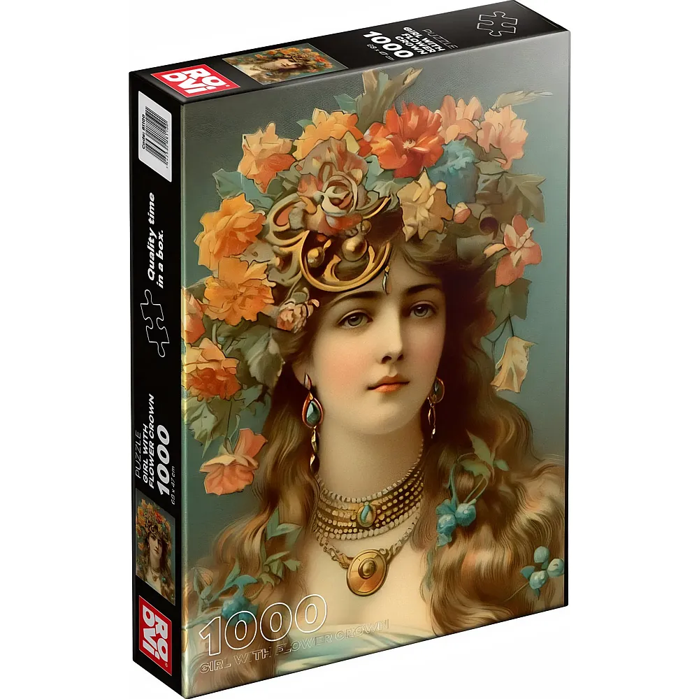 Roovi Puzzle M�dchen mit Blumenkrone - 1000 Teile