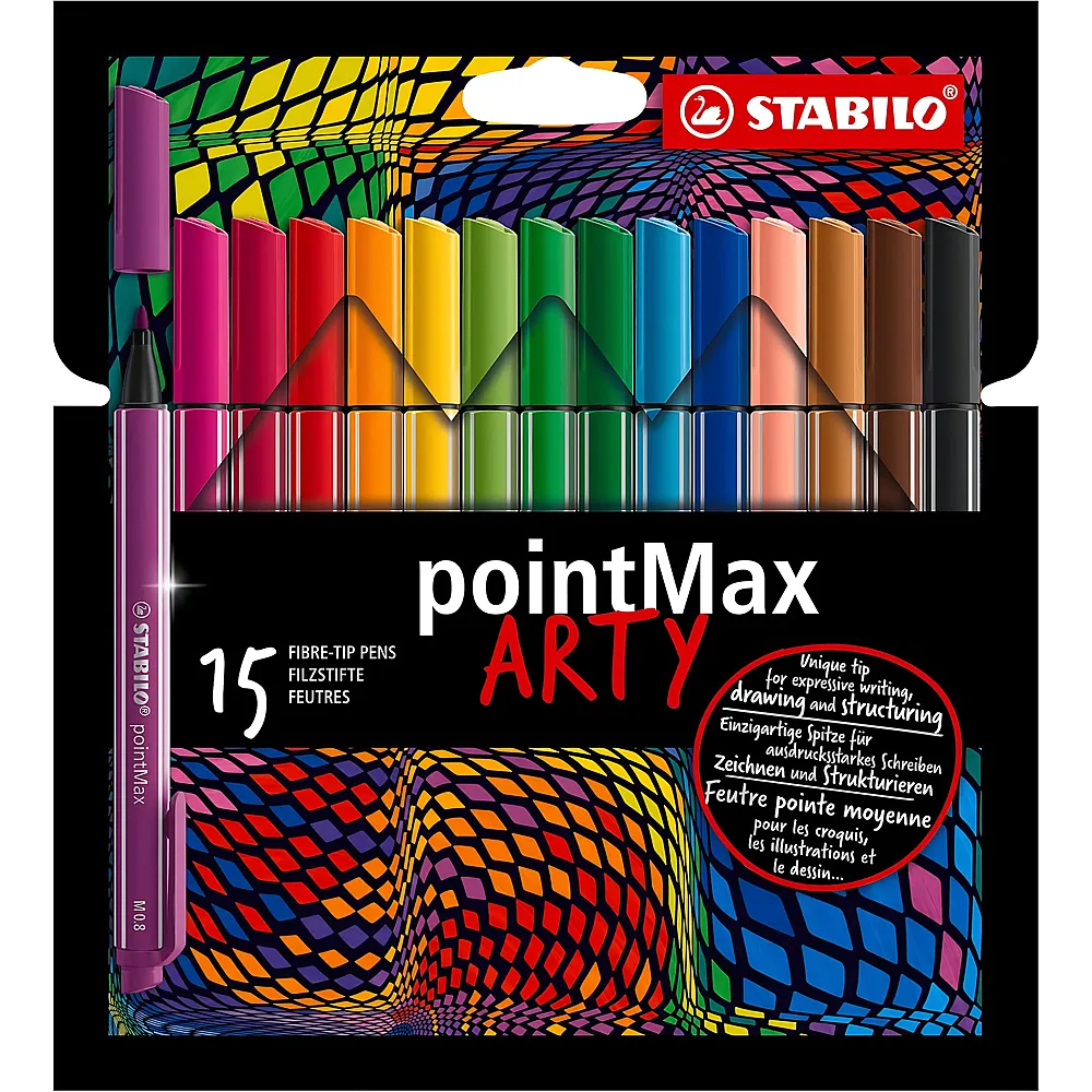 Stabilo pointMax ARTY - 15 Teile | Farbe & Kreide
