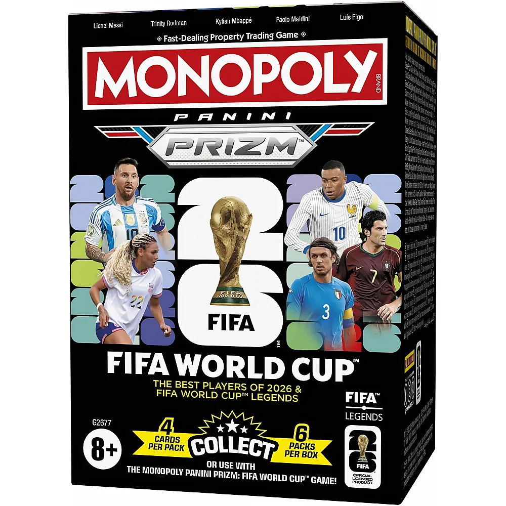 Hasbro Gaming Monopoly Panini Prizm: FIFA World Cup Trading Cards Booster Box