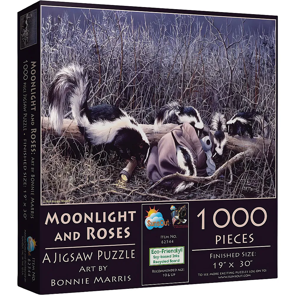 SunsOut Puzzle Bonnie Marris Moonlight and Roses - 1000 Teile