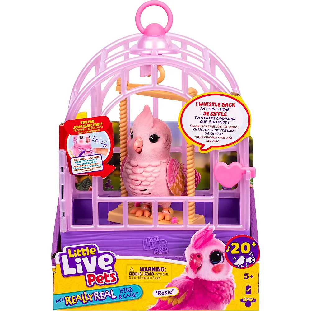Moose Toys My Really Real Vogel Rosie Little Live Pets, interaktiv,