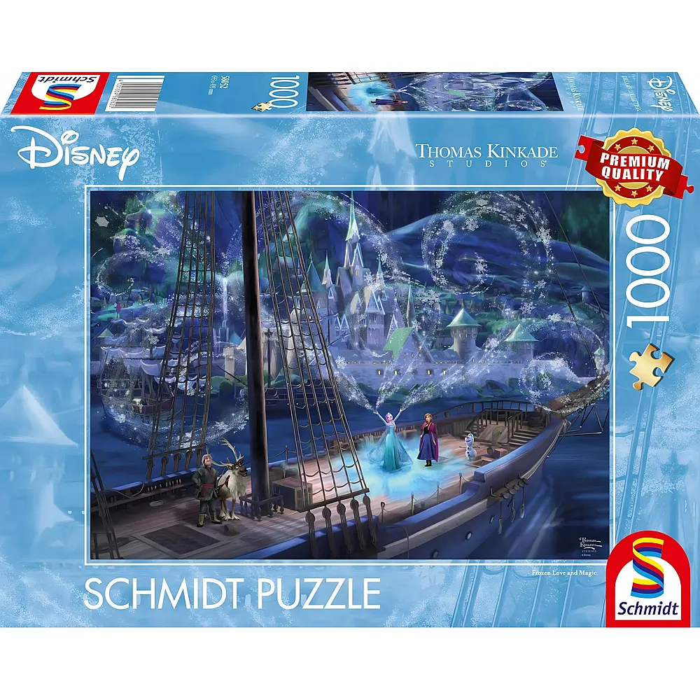 Schmidt Puzzle Thomas Kinkade Disney Frozen, Love and Magic 1000Teile