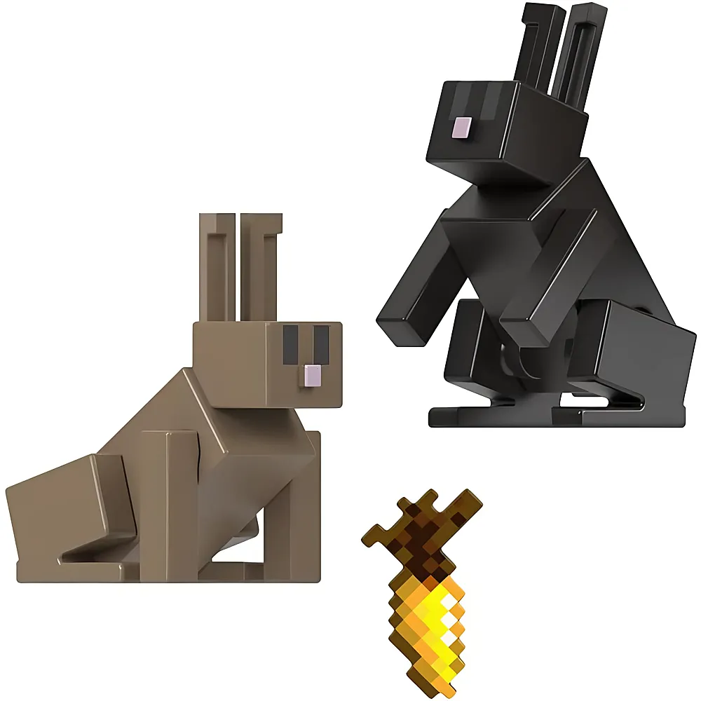 Mattel Minecraft Craft-A-Block Rabbits 8cm