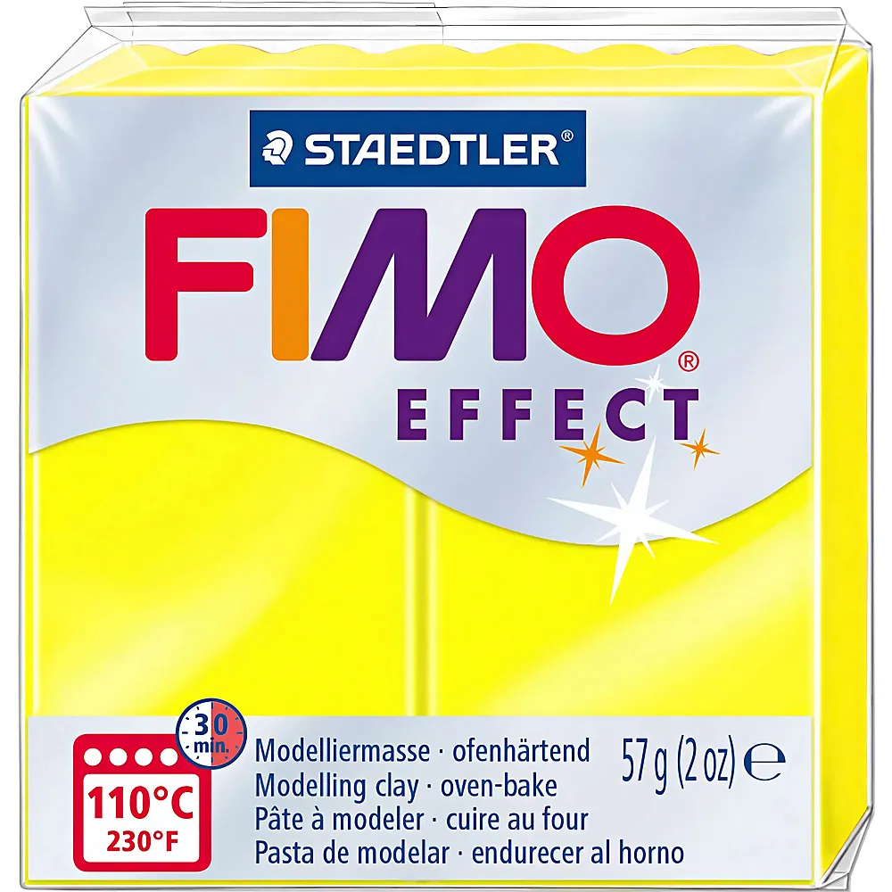 Fimo Effect Modelliermasse Neongelb - 57 g