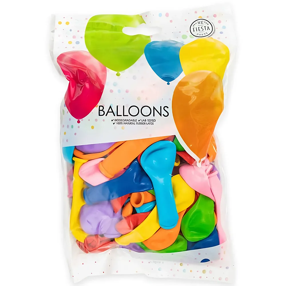 Globos Luftballons in verschiedenen Farben 100Teile